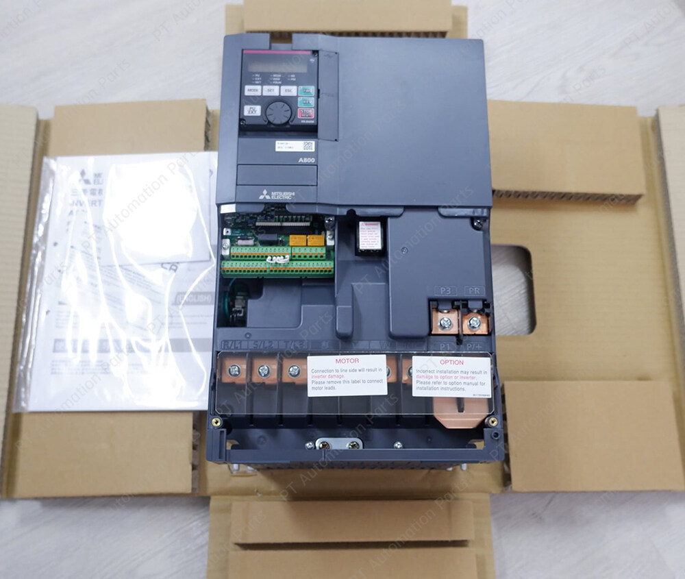 Mitsubishi FR-A840-22K-1 Inverter 22KW 30HP Input 3-Phase 380-500VAC Output 3-Phase 380-500VAC 0.2-590Hz A800 Series High Performance Inverter มิตซูบิชิ อินเวอร์เตอร์ เครื่องควบคุมความเร็วรอบมอเตอร์