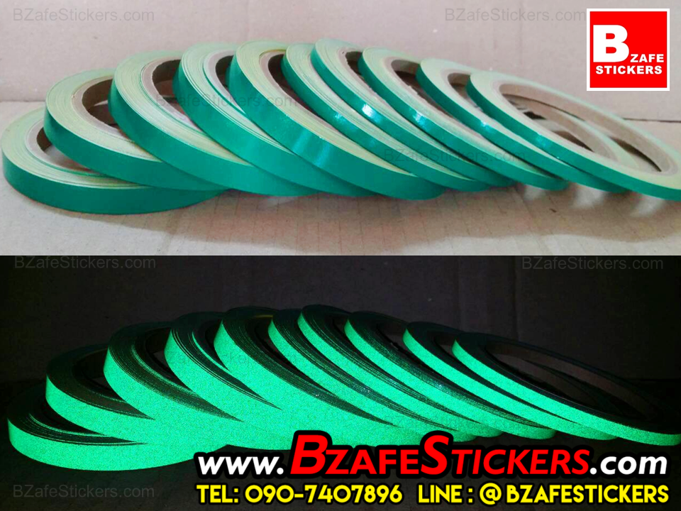 แถบสติ๊กเกอร์สะท้อนแสงติดขอบล้อ HDLite, Kiwalite สีเขียว แถบสะท้อนแสงติดรถ สติ๊กเกอร์แต่งรถ
