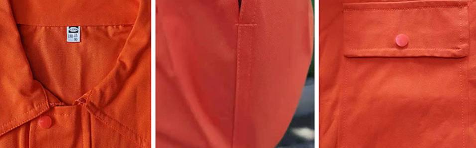 ชุดหมีช่าง สีกรมท่า สีส้ม ผ้าฝ้าย 100% ป้องกันไฟฟ้าสถิต