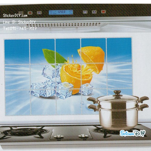 Aluminium Foil Sticker สติ๊กเกอร์อลูมิเนียม Ice Lemon (กว้าง75cm.xสูง45cm.)