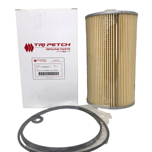 (ลูกเล็ก) กรองเครื่อง ไส้ กรอง น้ำมันเครื่อง ไส้กรองน้ำมันเครื่อง ISUZU FXZ / GXZ ปี 2002 และ 2008 (6SD1/6UZ) 320HP / DECA 360HP Commonrail อีซูซุ เดก้า ยี่ห้อ TRI PETCH เบอร์ / 1-13240233-T / 113240233T / Oil Filter