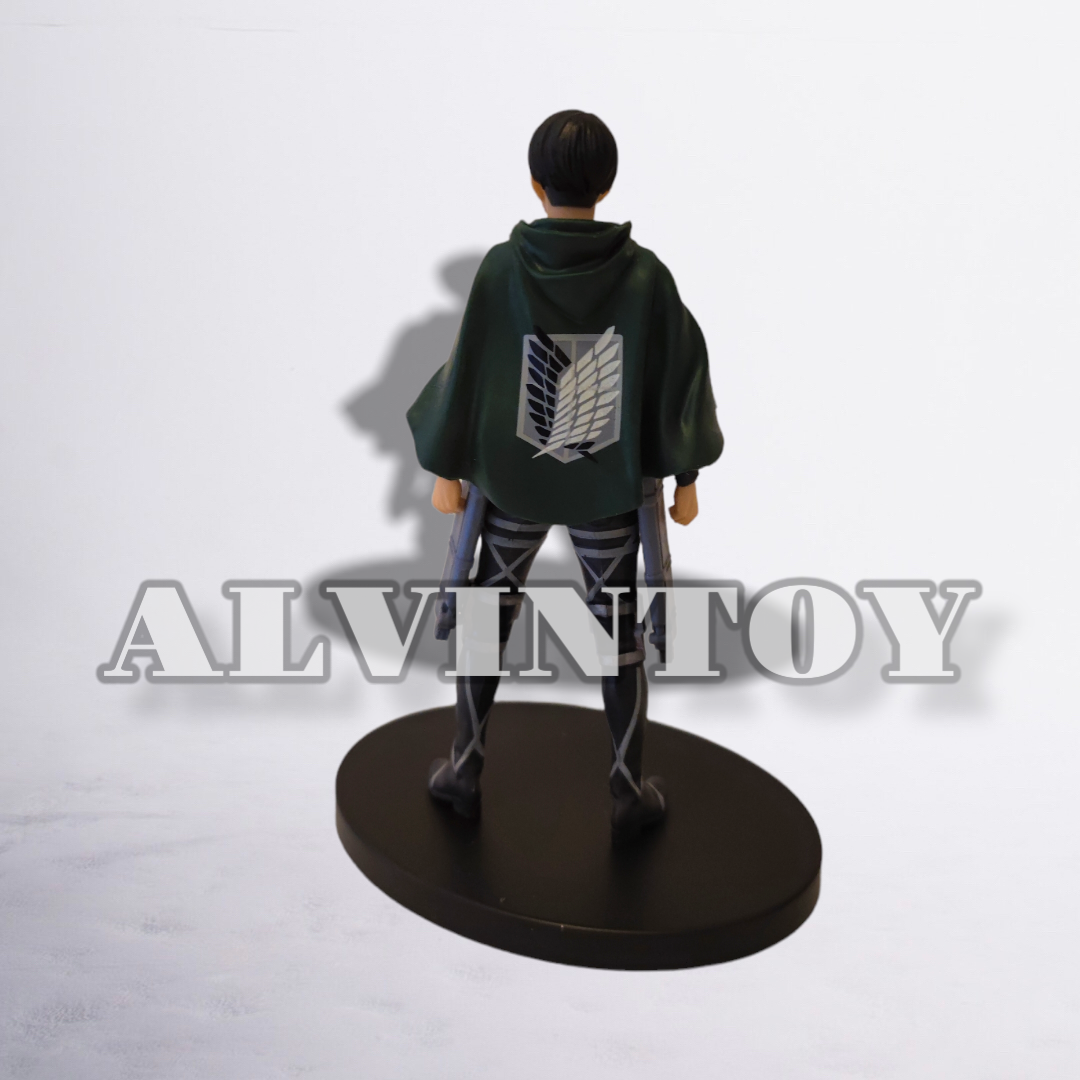 Action Figure โมเดล attack On Titan - รีไวล์ ขนาดความสูง 16.5 ซม. มีฐาน งานสวย