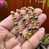รหัส 61815 สร้อยข้อมือ เม็ดประคำ ทองลงยา ทอง90 งานสวย น่าสะสม นน. 16.79 g