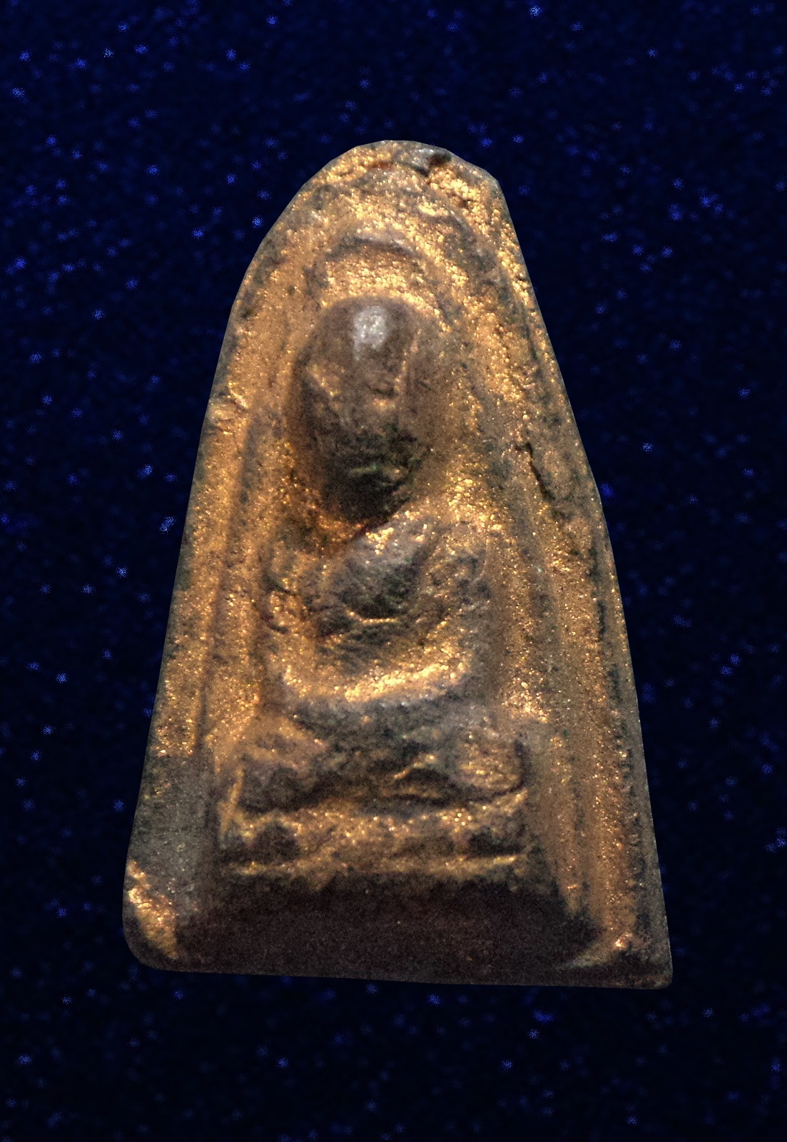 หลวงปู่ทวดเนื้อดินเผา (ผสมผงว่านหลวงปู่ทวด ปี2497) พระครูใบฎีกาขาว รกุขิตธมุโม วัดช้างให้ จ.ปัตตานี ปี 2513
