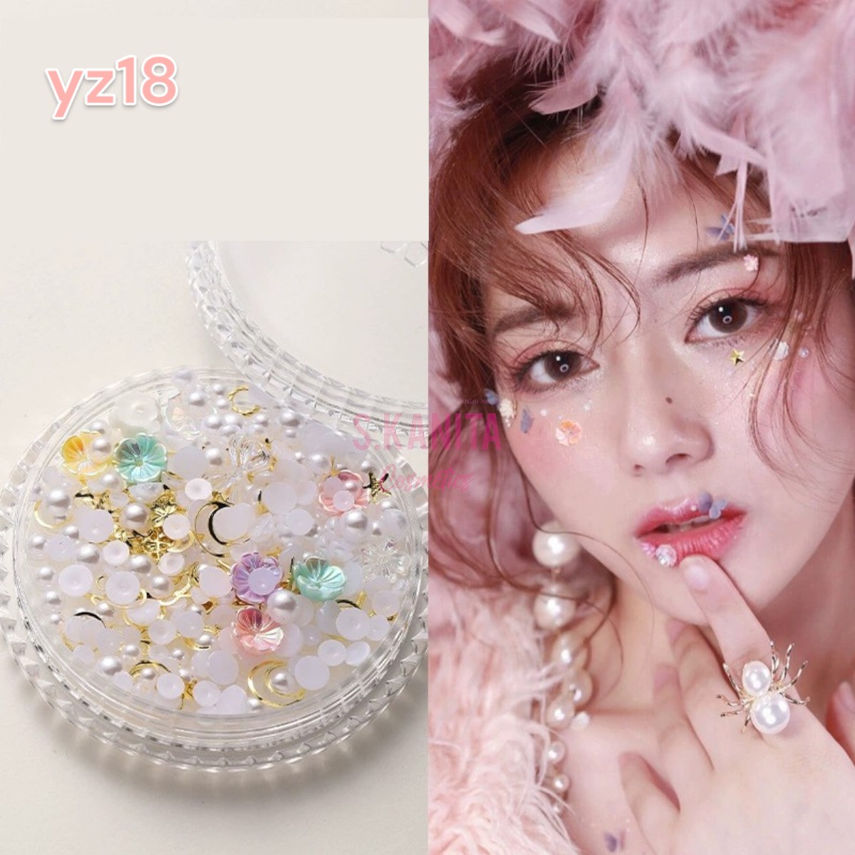อะไหล่ติดเล็บ หน้า ตัว ตกแต่ง งานแฟนซี (ไม่มีกาวในตัว) Jewel Rhinestone for Nails Body Face