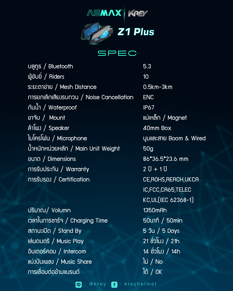 ASMAX Z1 Plus bluetooth