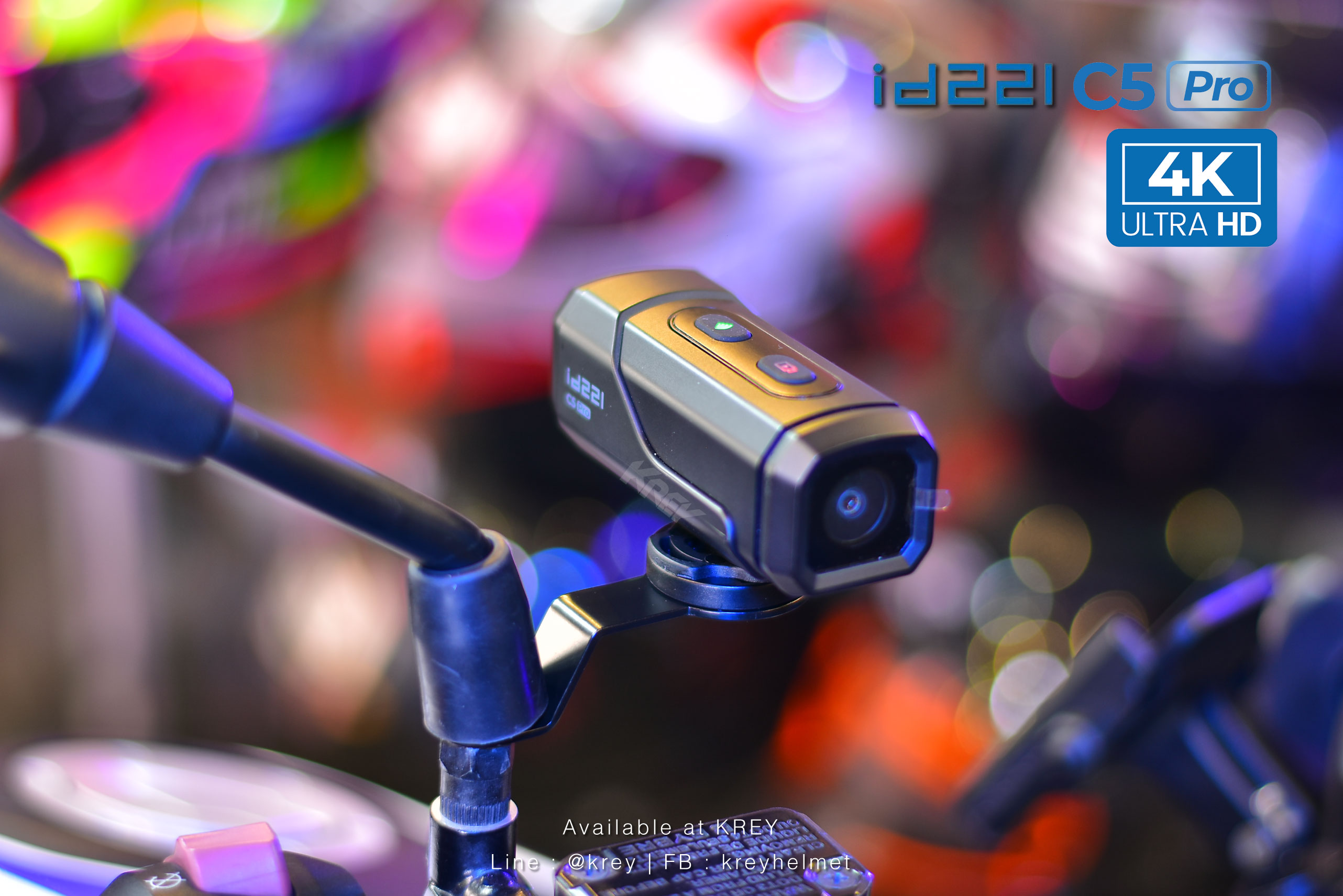 กล้องติดหมวก/รถ id221 รุ่น ACTION C5 Pro