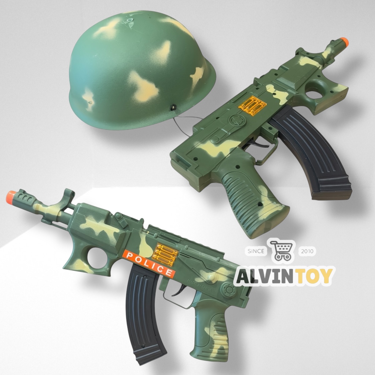 ปืน ปืนของเล่น ของเล่นปืนทหาร พร้อมหมวก ของเล่นเด็ก ปืนมีไฟ ปืนของเล่นแรงๆ ปืนของเล่นเท่ๆ