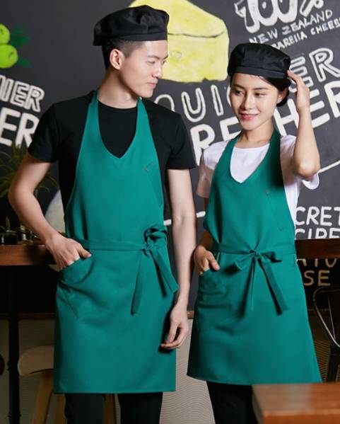 ผ้ากันเปื้อนพนักงานร้านกาแฟ ร้านอาหาร ซุปเบอร์มาร์เก็ต