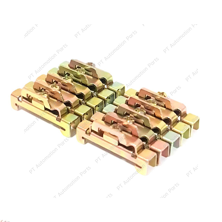 (แพ็ค/10ชิ้น) สต๊อปเปอร์โลหะ ตัวล็อคเทอร์มินอล บล็อก ตัวล็อครางปีกนก ตัวล็อคปิดท้ายอุปกรณ์ที่ติดตั้งบนราง ขนาด 35mm Terminal End Plate Stopper DIN Rail