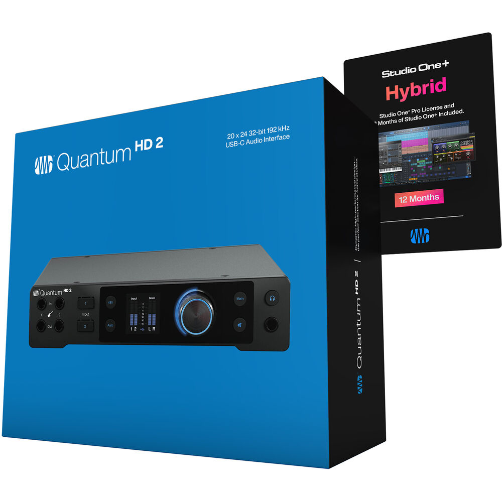 Presonus Quantum HD2 *ของแท้รับประกัน 1ปี* ออดิโออินเตอร์เฟส USB-C Audio Interface, 20 In/24 Out, 192 kHz/32-Bit