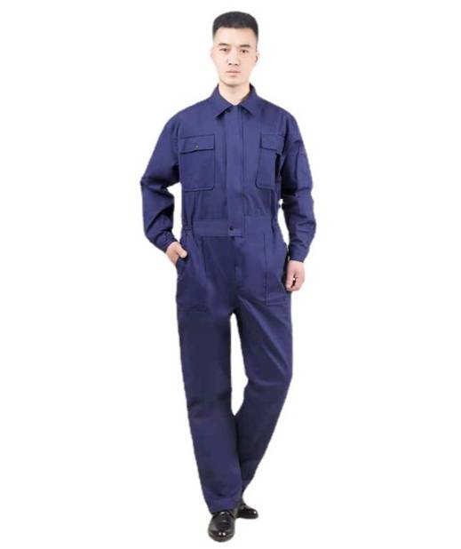 ชุดหมีช่าง สีกรมท่า สีส้ม ผ้าฝ้าย 100% ป้องกันไฟฟ้าสถิต