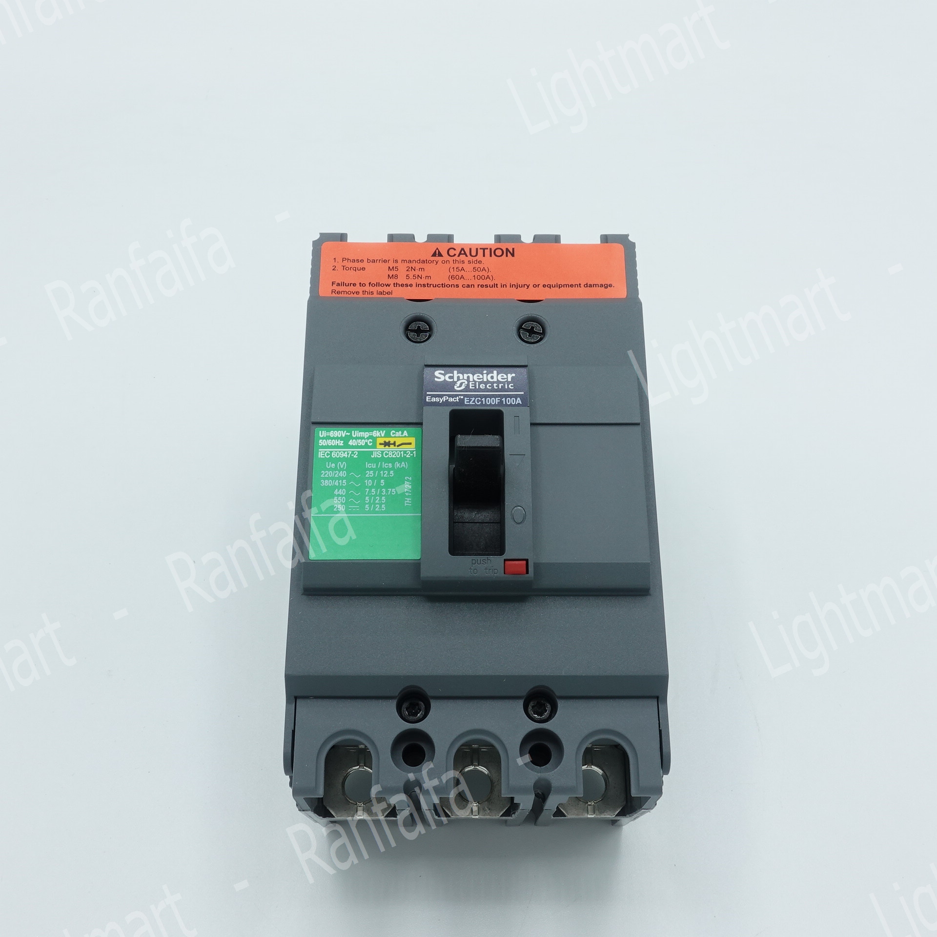 เมนเบรกเกอร์ 3P EZC100F (10kA) Schneider