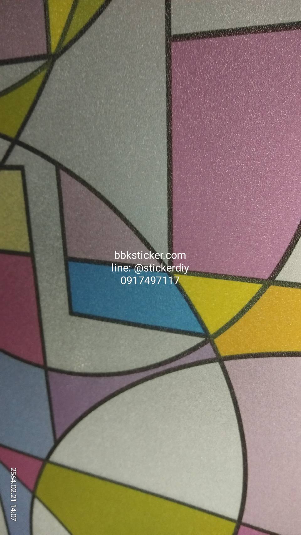 ฟิล์ม PVC สูญญากาศติดกระจก "Colourful Patterns" GS051 (หน้ากว้าง90cm.) เมตรละ 139 บาท