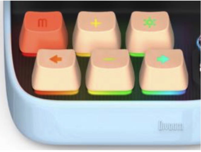 อะไหล่ ปุ่ม Key Cap ของ Divoom Ditoo Pro สีฟ้า Blue