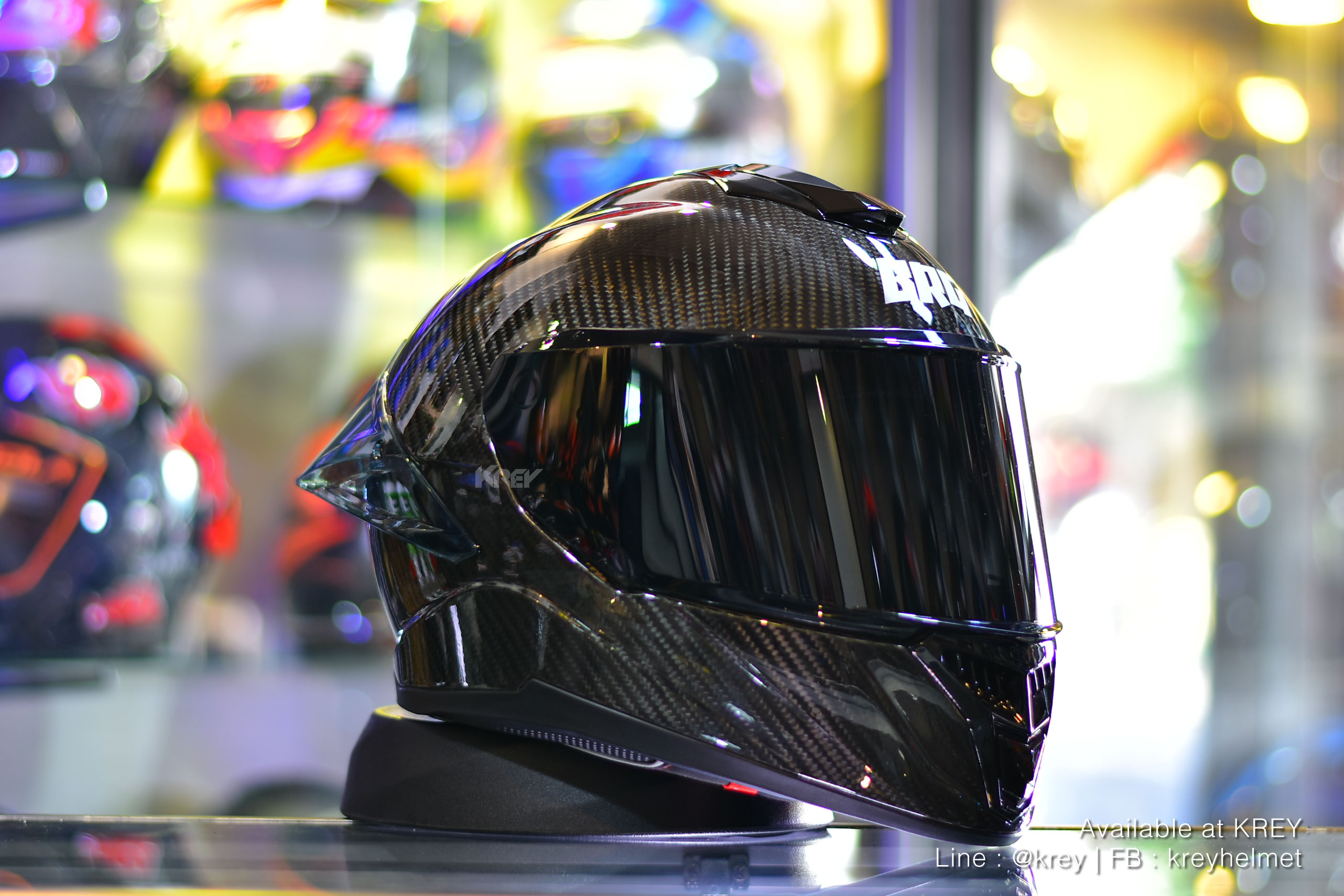 BRG Helmets model BR-24 Carbon Black