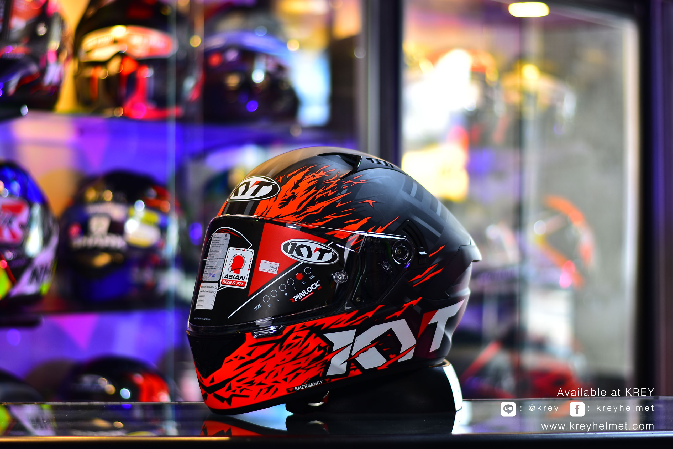 KYT model NFR Flaming Matt Grey/Red