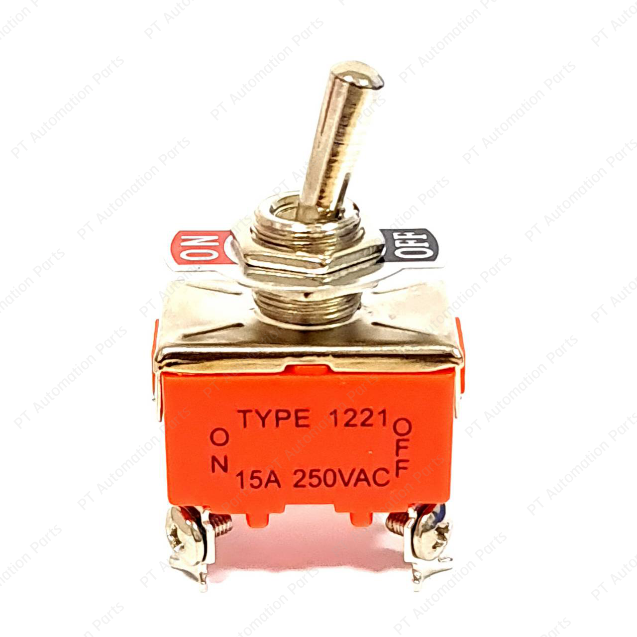สวิตช์โยก สวิตช์ ปิด-เปิด ท็อกเกิ้ลสวิตช์ Toggle Switch 1221 ON-OFF 4-pins 15A 250VAC 2-Contact ล็อคค้าง 4ขา 2จังหวะ