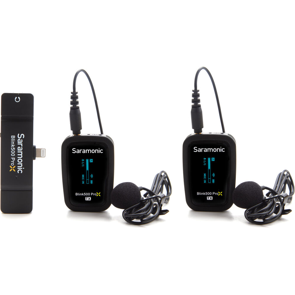 Saramonic Blink500 ProX B4 *ของแท้รับประกัน 2ปี* ไมค์ไร้สายหนีบปกเสื้อ 2 Person (Lightning) Digital Wireless Lavalier Microphone System