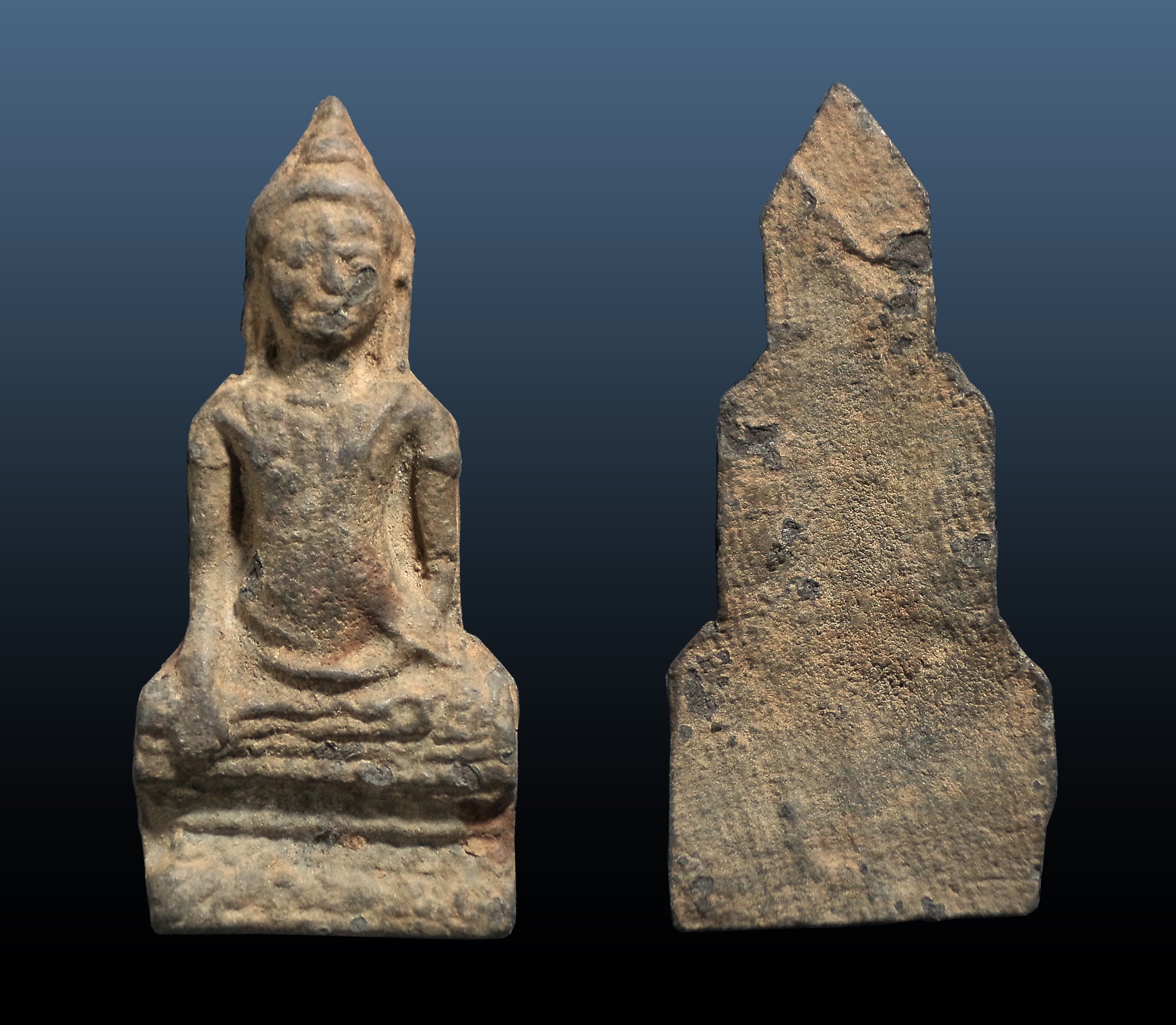 พระอู่ทองท้องช้าง ฐานสองชั้น พิมพ์ใหญ่ กรุวัดพระศรีรัตนมหาธาตุ จ.ลพบุรี