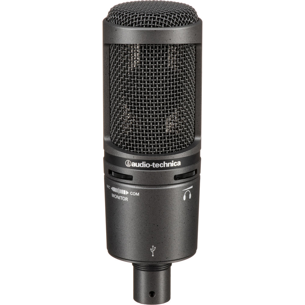 Audio-Technica AT2020USB+ ไมโครโฟนคอนเดนเซอร์ USB, 48 kHz/16-Bit, มีช่องหูฟัง, ฟรี ขาตั้งไมค์, ตัวจับไมค์, ซองใส่ไมค์, สาย USB รองรับ Windows, macOS/OS X รับประกัน 1 ปีเต็ม