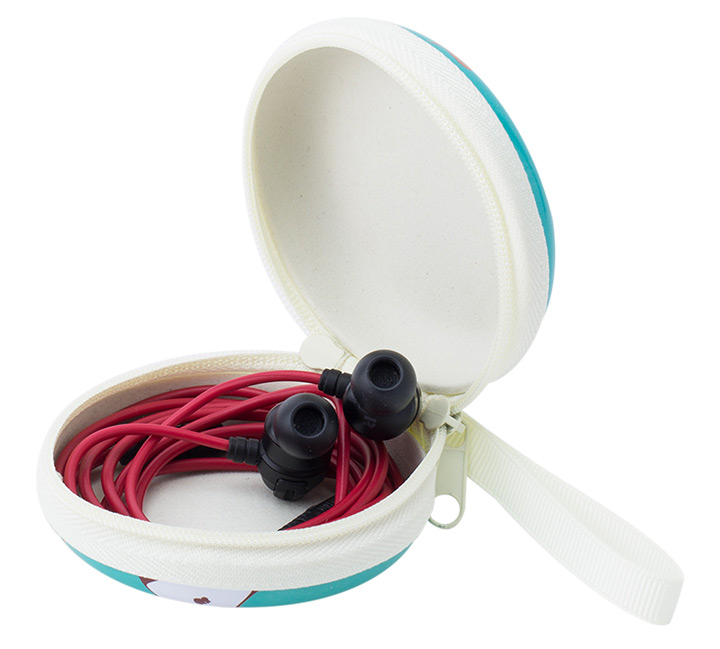 ตลับใส่ของ มีซิปทรงกลม คละลาย แพ็คถุงแก้วติดโบว์ พร้อมป้ายชื่อ