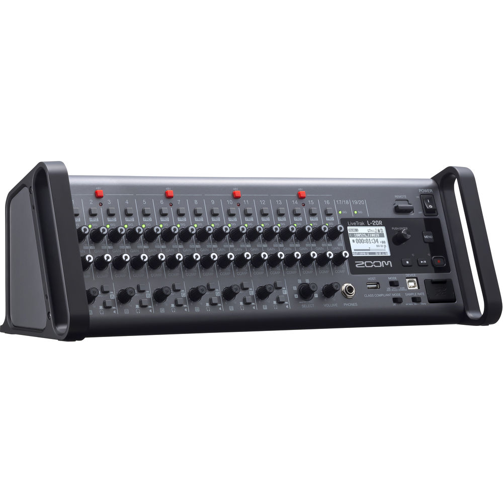 Zoom LiveTrak L-20R *ของแท้รับประกัน 1ปี* เครื่องบันทึกเสียง/มิกเซอร์ 20-Channel Rack-Mountable Live Mixer & SD Recorder