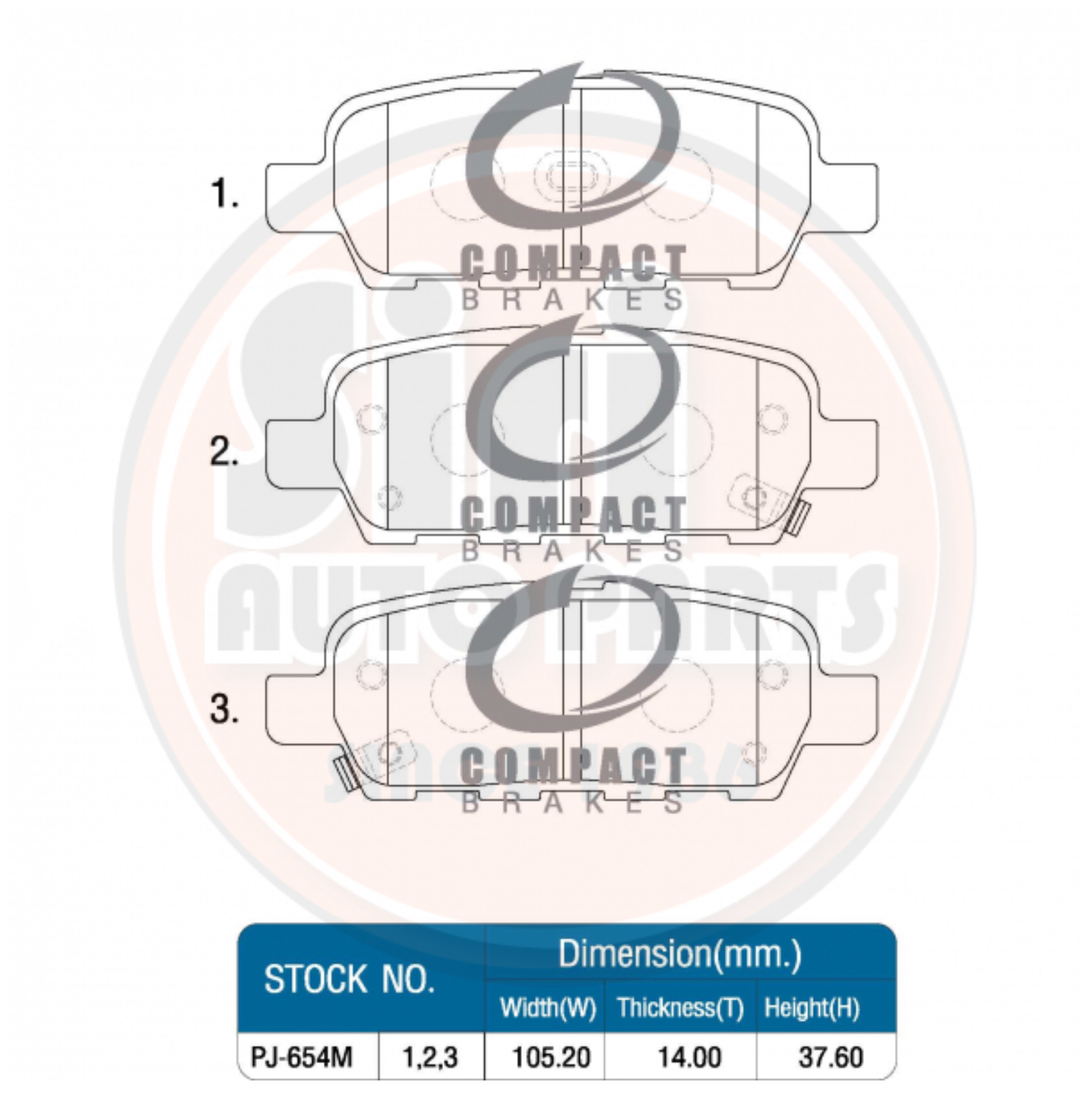 (ประกัน 1 เดือน) ผ้าเบรคหลัง/ดิสเบรคหลัง NISSAN TEANA J31,J32 ปี 2003-13,SYLPHY 1.8,1.6 ปี2014-ON,PULSAR 1.6,1.8 ปี2014-ON,Z12 1.6,X-TRAIL 2.5 ดีเซล ปี 2005-2014 DCC-654 COMPACT DC SILVER 1ชุด 4 ชิ้น