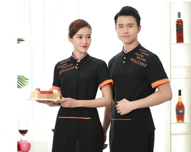 ชุดพนักงานร้านกาแฟ ชุดพนักงานร้านอาหาร ชุดพนักงานต้อนรับ