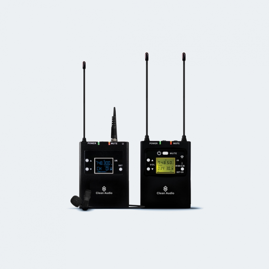 CLEAN AUDIO CA-1 *ของแท้รับประกัน 2ปี* ชุดไมโครโฟนไร้สายหนีบปกเสื้อ Wireless Lavalier Microphone Set