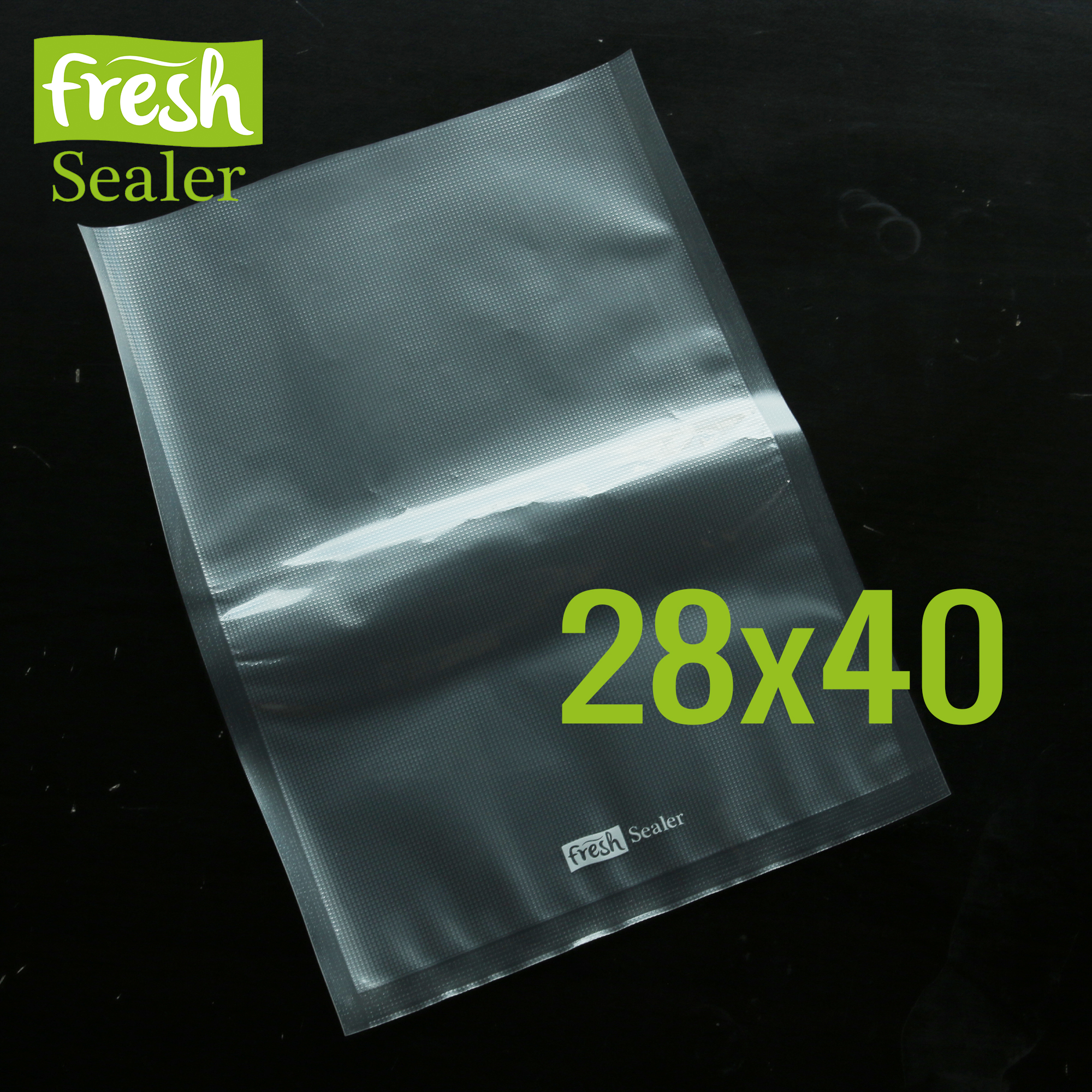 ถุงซีลสูญญากาศลายนูน แบบถุงสำเร็จ (Bags) 100 ใบ ขนาด 28cm X 40cm รุ่น FS-B28x40