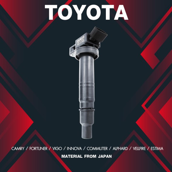 (ประกัน 1 เดือน) คอยล์จุดระเบิด TOYOTA CAMRY / FORTUNER / VIGO / INNOVA / COMMUTER / ALPHARD / VELLFIRE / ESTIMA - SCT-026