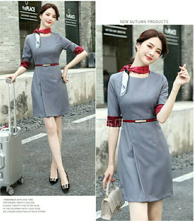 ชุดพนักงานต้อนรับ ชุดพนักงานขายเครื่องสำอาง พนักงานออฟฟิศ