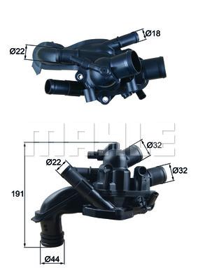 กะโหลกวาวล์น้ำ MINI R56 / Thermostat Housing, 11538674895, 7647305, 7588876, 7647751