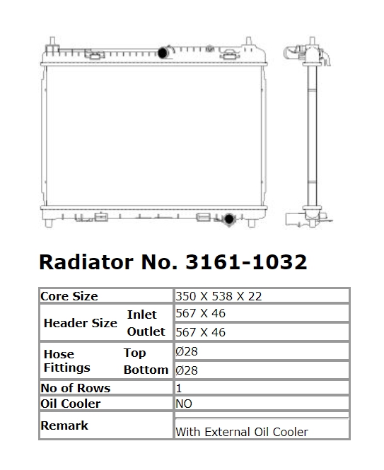 หม้อน้ำ FIESTA 1.5-1.6L (เฟียสต้า) / Radiator, BE8Z-8005-A