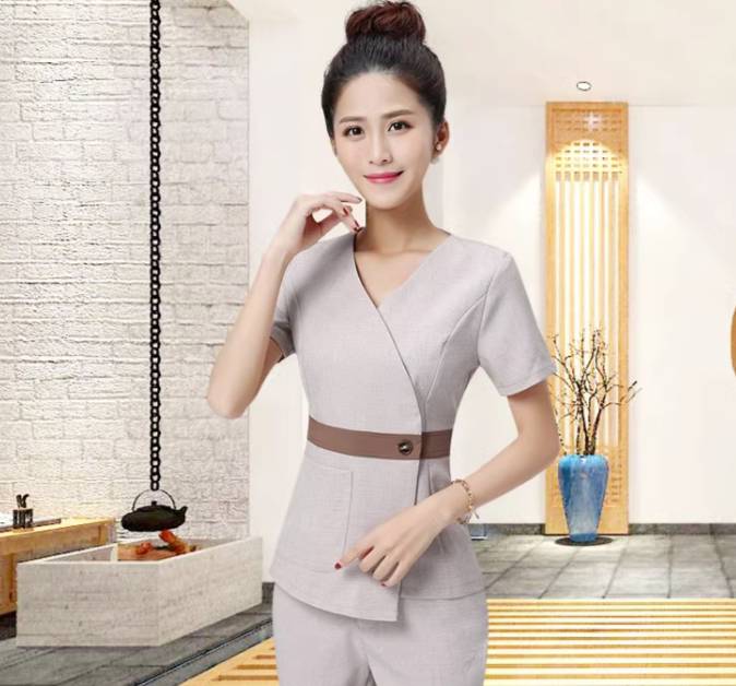 ชุดพนักงานนวดสปา ชุดพนักงานคลินิกความงาม ชุดพนักงานต้อนรับ