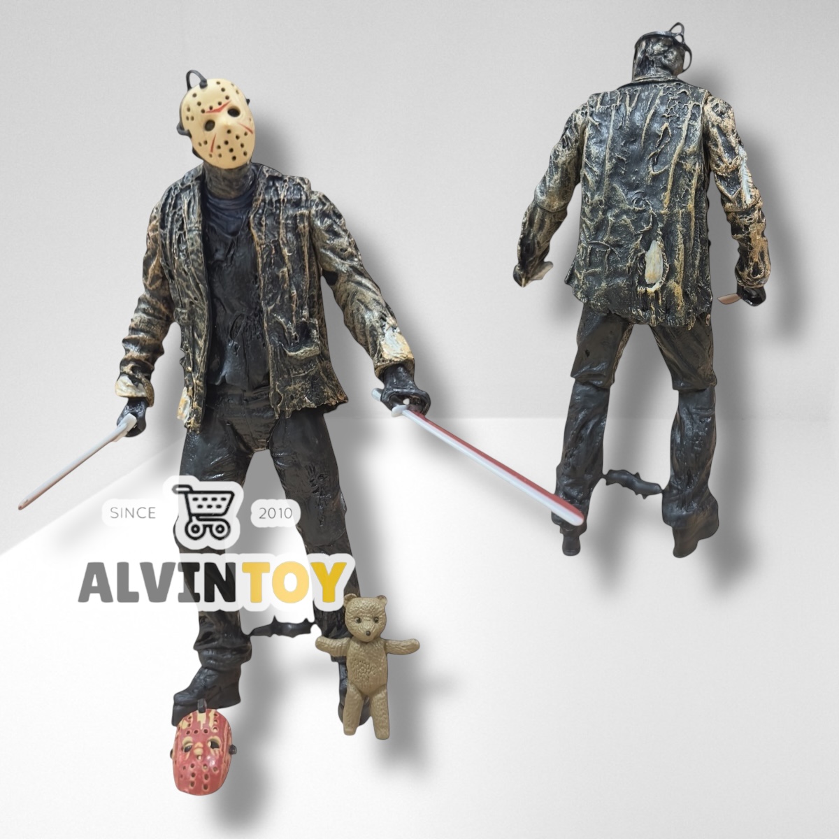 Action Figure Jason Voorhees - เจสัน พร้อมอุปกรณ์ อาวุธ หน้ากาก ขนาดความสูง 20 ซม.