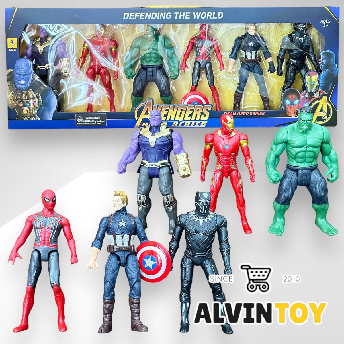 โมเดล Avenger End Game - อเวนเจอร์ (กล่องใหญ่) 6 ตัว