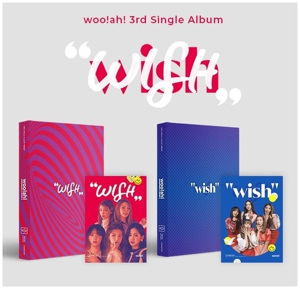 ( Pre-Order ) WOO!AH! 3rd Single Album Wish ( random ver ) + Poster วางจำหน่าย 1 / 6 / 2021