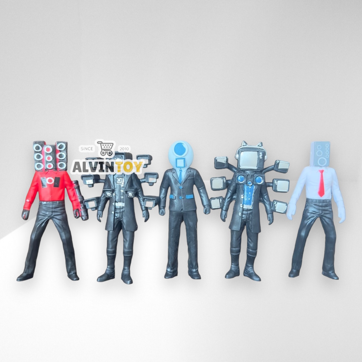 โมเดล Skibidi Toilet สคิบิดี้ ทอยเลต ชุด 6 ตัว คละแบบ