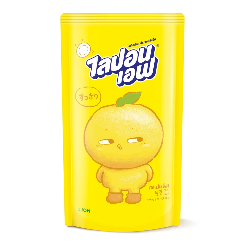 น้ำยาล้างจาน ไลปอนเอฟ เจแปนนีส ยูสุ ถุง เหลือง 500 มล.