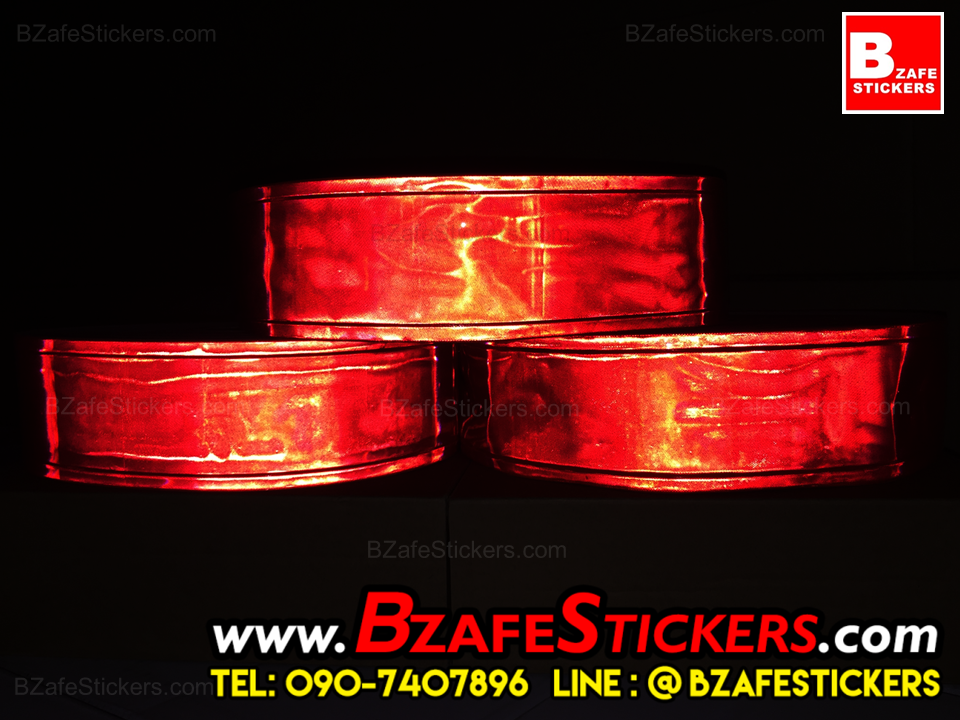 แถบสะท้อนแสง PVC แถบสะท้อนแสงติดเสื้อ กว้าง 2 นิ้ว x ยาว 50 ม.