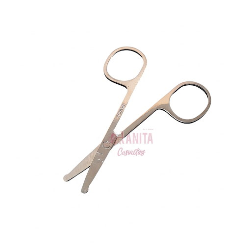 Stainless กรรไกรหัวมน เล็มขนจมูก ขนคิ้ว Round-head scissors(SKU-17873)