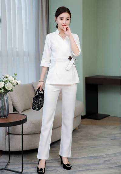 ชุดพนักงานนวดสปา ชุดคลินิกความงาม ชุดพนักงานเสริมสวย