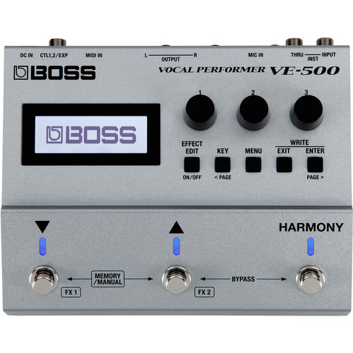 Boss VE500 มัลติเอ็ฟเฟ็กต์สำหรับเสียงร้อง, 32bit / 48 kHz, รองรับทั้งงานแสดงสด/ สตูดิโอ รับประกัน 1 ปี