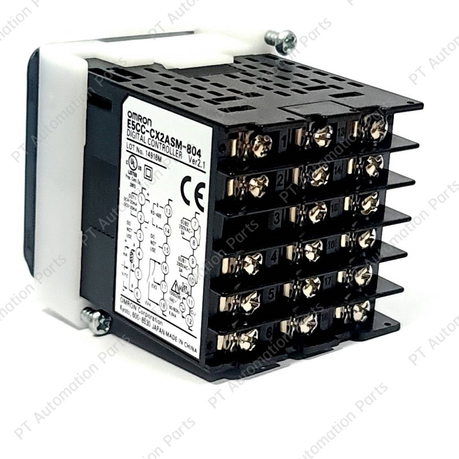เครื่องควบคุมอุณหภูมิแบบดิจิตอล OMRON E5CC-CX2ASM-804 Digital Temperature Controller 1x Linear Current Output, 2x Auxiliary Output, 1x RS-485 Communication, 2x Event Input, 100-240VAC, Multi-Range, Size 48×48mm, Ver.2.1 E5CC Series