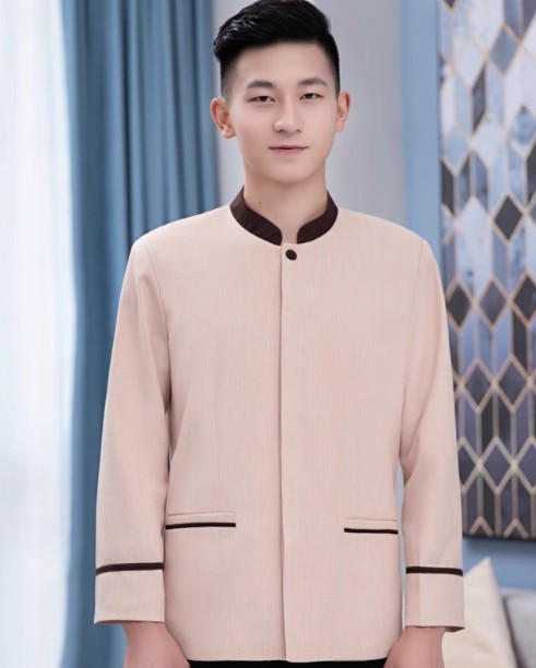 ชุดฟอร์มพนักงานทำความสะอาด เสื้อแม่บ้าน พ่อบ้าน เบลบอย สีเทาอ่อน สีเทาเข้ม สีเบส