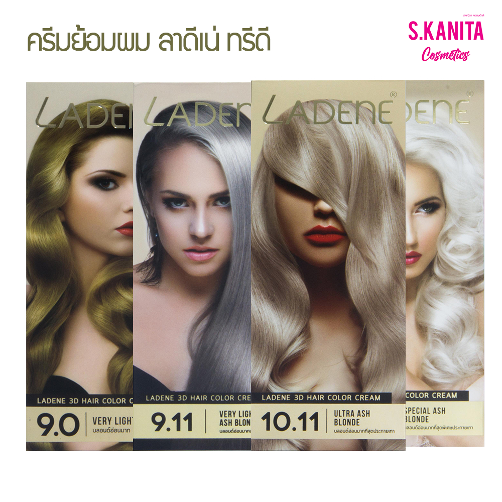 สีย้อมผม Ladene ลาดีเน่ ครีมย้อมผมถาวร 3d Hair Color Cream100g + 100ml