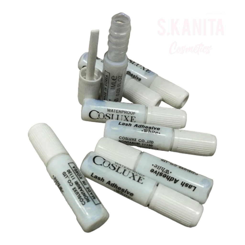 Cosluxe คอสลุคส์ กาวติดขนตา กันน้ำ ติดทน (1 มล) Lash Adhesive White Waterproof & Long-Wearing (1 ML)