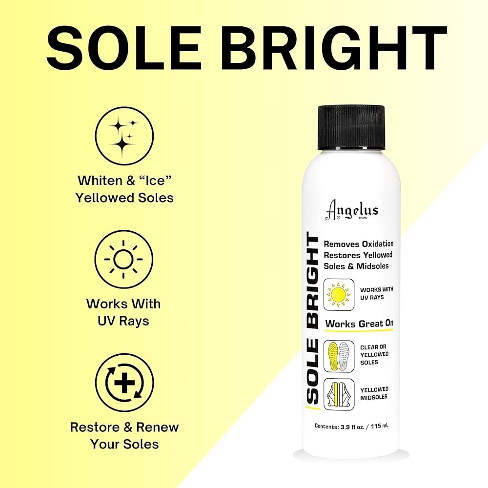 Angelus sole bright น้ำยาขจัดคราบเหลืองยางพื้นรองเท้า